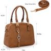 imageMontana West Small Top Handle Purse for Women Crossbody Satchel Handbag Barrel BagS Light Brown