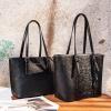 imageMontana West Tote Bag for Women Large Purse and Handbags Set Embossed Collection Purse 2Pcs Set2 Setblack