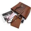 imageMontana West Tote Bag for Women Large Purse and Handbags Set Embossed Collection Purse 2Pcs Set2 Setbrown