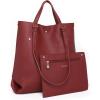 imageMontana West Tote Bag for Women Purses and Handbags Top Handle Satchel Bag Large Shoulder HandbagA Red With Pouch