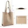 imageMontana West Tote Bag for Women Purses and Handbags Top Handle Satchel Bag Large Shoulder HandbagA Tan With Pouch