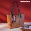 imageMontana West Tote Bags for Women Medium Top Handle Satchel PursesAmber Brown