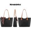 imageMontana West Tote Bags for Women Medium Top Handle Satchel PursesJet Black