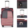 imageMontana West Western American Flag Luggage 3 Piece Sets Suitcase Crystal Studs Vegan Leather Spinner Wheels Carry On Duffle Bag for Travel Navy MBBUS04L123NY