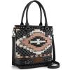 imageMontana West Western Aztec Tote Bag for Women Country Cowgirl Top Handle Shoulder BagAztec Toteblack