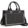 imageMontana West Western Tooling Handbags Vintage Prints and Whipstitch CraftsmanshipStitching Black