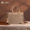 imageMontana West Western Tooling Handbags Vintage Prints and Whipstitch CraftsmanshipStitching Tan