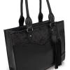 imageMontana West Western Tooling Handbags Vintage Prints and Whipstitch CraftsmanshipTassels Black