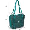 imageMontana West Western Tooling Tote Bag with Wallet Set for Women Vintage Studded Top Handle Shoulder HandbagFloral Turquoise