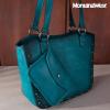 imageMontana West Western Tooling Tote Bag with Wallet Set for Women Vintage Studded Top Handle Shoulder HandbagVintag Turquoise