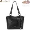 imageMontana West Western Tote Bag for Women Fringe Collection Handbag Boho Aztec HandbagsA Black