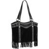 imageMontana West Western Tote Bag for Women Fringe Collection Handbag Boho Aztec HandbagsA Black