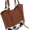 imageMontana West Western Tote Bag for Women Tooled Shoulder Bag Ladies Purses and HandbagsCcow Brown