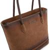 imageMontana West Woven Tote Bags for Women Purses and Handbags with Concealed Carry Back Zipper PocketDistressed Brown