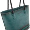 imageMontana West Woven Tote Bags for Women Purses and Handbags with Concealed Carry Back Zipper PocketDistressed Turquoise