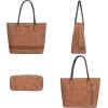 imageMontana West Woven Tote Bags for Women Purses and Handbags with Concealed Carry Back Zipper PocketWoven Brown