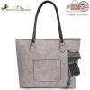 imageMontana West Woven Tote Bags for Women Purses and Handbags with Concealed Carry Back Zipper PocketWoven Grey