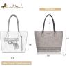 imageMontana West Woven Tote Bags for Women Purses and Handbags with Concealed Carry Back Zipper PocketWoven Grey