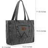 imageMontana West Wrangler Tote Bag for Women Large Denim Purses for Work TravelGrey