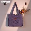imageMontana West Wrangler Tote Bag for Women Large Denim Purses for Work TravelPurple
