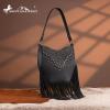 imageMontana Western Fringe Hobo Bags for Women Top Handle Shoulder PursesBlack