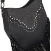 imageMontana Western Fringe Hobo Bags for Women Top Handle Shoulder PursesBlack