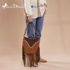 imageMontana Western Fringe Hobo Bags for Women Top Handle Shoulder PursesBrown