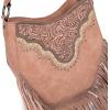 imageMontana Western Fringe Hobo Bags for Women Top Handle Shoulder PursesDark Pink