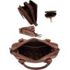imageWrangler 3Pcs Doctor Bag Sets for Women Tophandle Satchel Bag with Cell Phone Handbag and Coin PurseEyecatching Brown