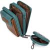imageWrangler 3Pcs Doctor Bag Sets for Women Tophandle Satchel Bag with Cell Phone Handbag and Coin PurseTurquoise