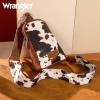 imageWrangler Cow Print Crossbody Bags for Women Western Sling Bag with Adjustable Starp Cross Body PurseBrown