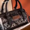 imageWrangler Cowhide Crossbody Bags for Women Western Designer Tophandle HandbagsCowhideblack