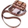 imageWrangler Crossbody Bag for Women Boho Aztec Small Multi Pocket Crossover PurseAngel Diamond Camel With Adjustable Strap