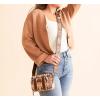 imageWrangler Crossbody Bag for Women Boho Aztec Small Multi Pocket Crossover PurseAngel Diamond Camel With Adjustable Strap