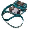 imageWrangler Crossbody Bag for Women Boho Aztec Small Multi Pocket Crossover PurseAngel Diamond Dark Turquoise With Adjustable Strap