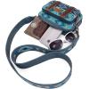 imageWrangler Crossbody Bag for Women Boho Aztec Small Multi Pocket Crossover PurseAngel Diamond Navy With Adjustable Strap