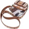 imageWrangler Crossbody Bag for Women Boho Aztec Small Multi Pocket Crossover PurseAngel Diamond White With Adjustable Strap