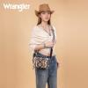 imageWrangler Crossbody Bag for Women Boho Aztec Small Multi Pocket Crossover PurseAngel Retro Black Brown