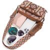 imageWrangler Crossbody Bag for Women Boho Aztec Small Multi Pocket Crossover PurseAngel Retro Brown