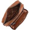 imageWrangler Crossbody Bag for Women Boho Aztec Small Multi Pocket Crossover PurseAngel Retro Brown
