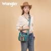 imageWrangler Crossbody Bag for Women Boho Aztec Small Multi Pocket Crossover PurseAngel Retro Dark Turquoise