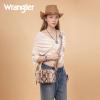 imageWrangler Crossbody Bag for Women Boho Aztec Small Multi Pocket Crossover PurseAngel Retro Khaki