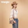 imageWrangler Crossbody Bag for Women Boho Aztec Small Multi Pocket Crossover PurseAngel Retro Khaki