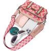 imageWrangler Crossbody Bag for Women Boho Aztec Small Multi Pocket Crossover PurseAngel Retro Pink