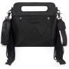 imageWrangler Crossbody Bags for Women Western Fringe Top Handle Handbags Embroidered Boot Scroll Crossbody BagAmediumblack