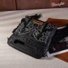 imageWrangler Crossbody Bags for Women Western Fringe Top Handle Handbags Embroidered Boot Scroll Crossbody BagAmediumblack
