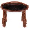 imageWrangler Crossbody Bags for Women Western Fringe Top Handle Handbags Embroidered Boot Scroll Crossbody BagAmediumbrown