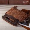 imageWrangler Crossbody Bags for Women Western Fringe Top Handle Handbags Embroidered Boot Scroll Crossbody BagAmediumbrown