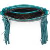 imageWrangler Crossbody Bags for Women Western Fringe Top Handle Handbags Embroidered Boot Scroll Crossbody BagAmediumturquoise