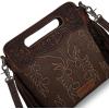 imageWrangler Crossbody Bags for Women Western Fringe Top Handle Handbags Embroidered Boot Scroll Crossbody BagBlargecoffee